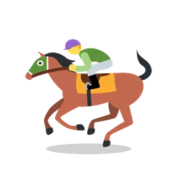 Horse racing animated emoji