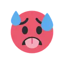 Hot face cartoon animated emoji