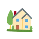 House with garden cartoon animated emoji