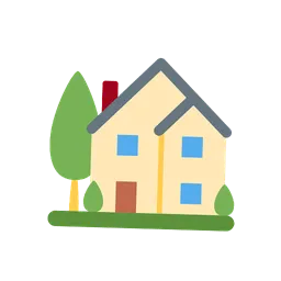 House with garden animated emoji