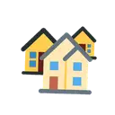 Houses cartoon animated emoji