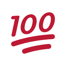 Hundred points animated emoji