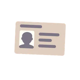 Identification card animated emoji