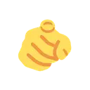 Index pointing at the viewer cartoon animated emoji