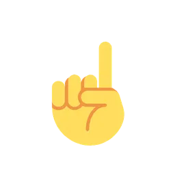 Index pointing up animated emoji