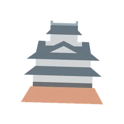 Japanese castle animated emoji