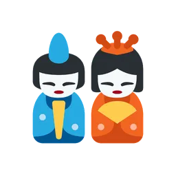 Japanese dolls animated emoji