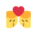Kiss: man, man cartoon animated emoji