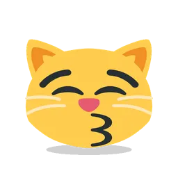 Kissing cat animated emoji