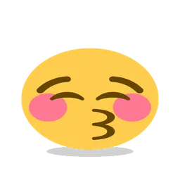 Kissing face with closed eyes animated emoji