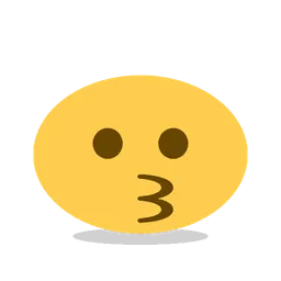 Kissing face animated emoji
