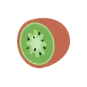 Kiwi fruit cartoon animated emoji