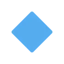 Large blue diamond cartoon animated emoji