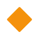 Large orange diamond cartoon animated emoji