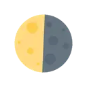 Last quarter moon cartoon animated emoji