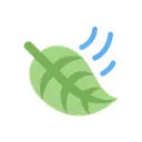 Leaf fluttering in wind cartoon animated emoji