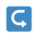 Left arrow curving right cartoon animated emoji