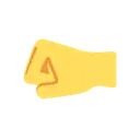 Left-facing fist cartoon animated emoji