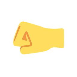 Left-facing fist animated emoji
