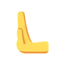 Leftwards pushing hand cartoon animated emoji