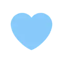 Light blue heart cartoon animated emoji