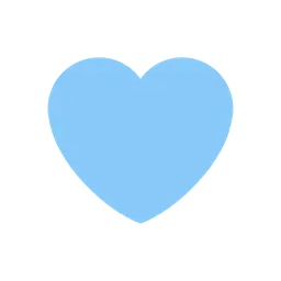 Light blue heart animated emoji