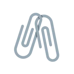 Linked paperclips animated emoji
