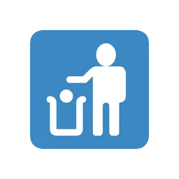 Litter in bin sign animated emoji