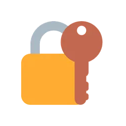 Locked with key animated emoji