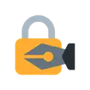 Locked with pen cartoon animated emoji