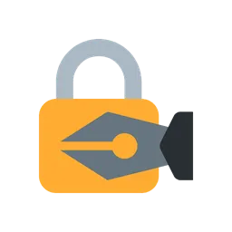 Locked with pen animated emoji