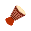 Long drum cartoon animated emoji