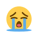 Loudly crying face cartoon animated emoji