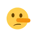 Lying face cartoon animated emoji