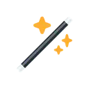 Magic wand cartoon animated emoji