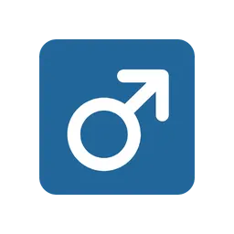 Male sign animated emoji