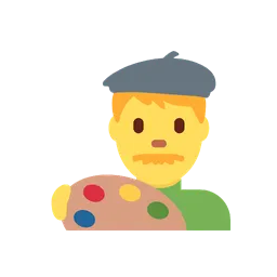 Man artist animated emoji
