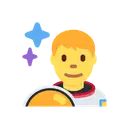 Man astronaut cartoon animated emoji