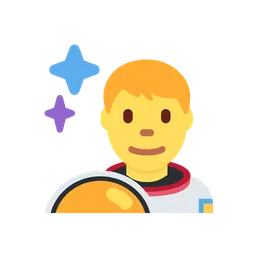 Man astronaut animated emoji