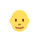 Man: bald cartoon animated emoji