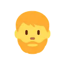 Man: beard cartoon animated emoji