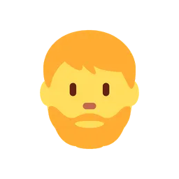 Man: beard animated emoji