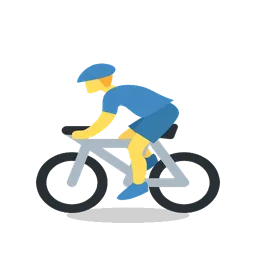 Man biking animated emoji