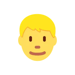 Man: blond hair animated emoji