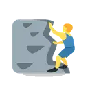 Man climbing cartoon animated emoji