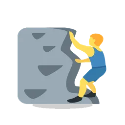 Man climbing animated emoji