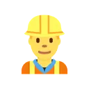 Man construction worker cartoon animated emoji