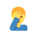 Man facepalming cartoon animated emoji