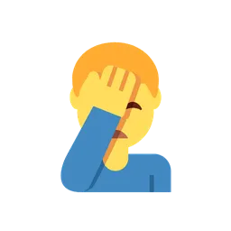 Man facepalming animated emoji