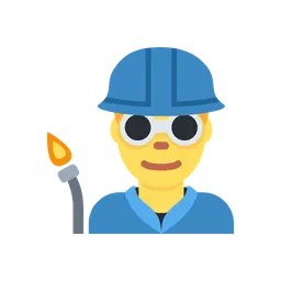 Man factory worker animated emoji